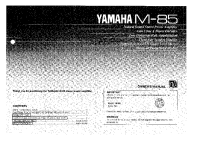 Yamaha M85 - Owners Manual 
